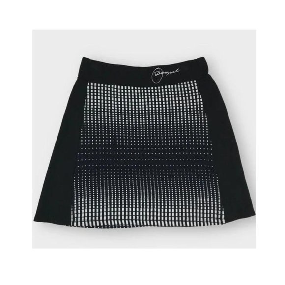 Desigual NWT Women's Black & White SIL I LOVE YOU Mini Skirt, Size Small - Picture 7 of 8